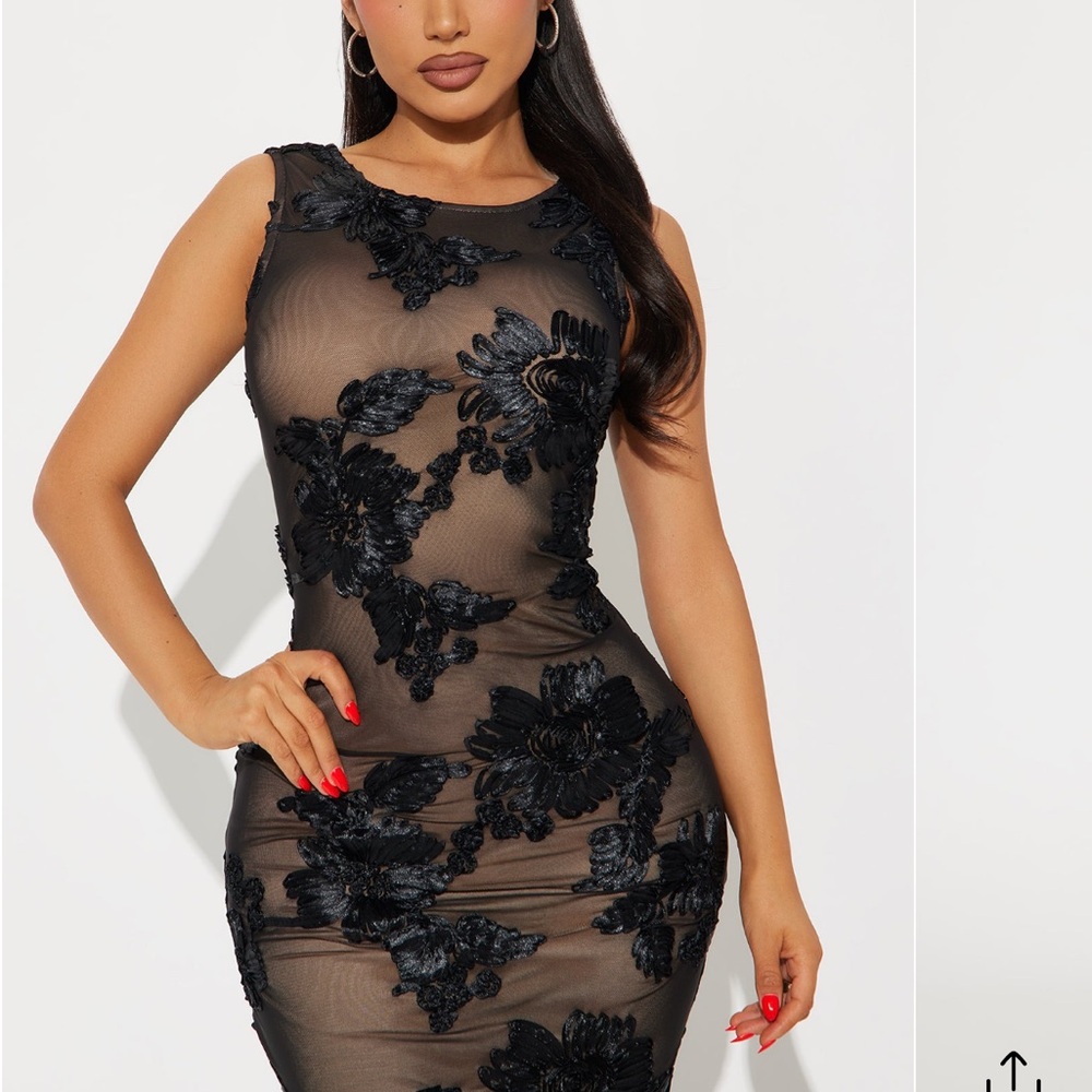 Fashion Nova Black Floral Maxi Dress - Picture 3 of 5